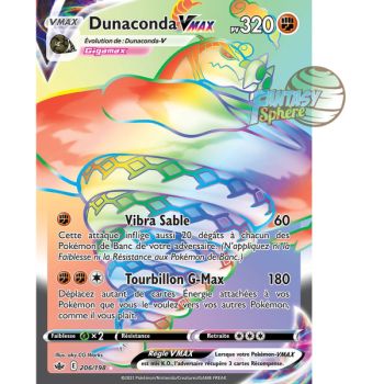 Item Dunaconda VMAX - Secret Rare 206/198 - Epee et Bouclier 6 Regne de Glace