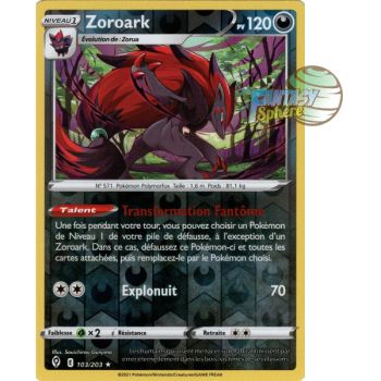 Item Zoroark - Reverse 103/203 - Epee et Bouclier 7 Evolution Celeste