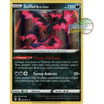 Item Sulfura de Galar - Holo Rare 93/203 - Epee et Bouclier 7 Evolution Celeste
