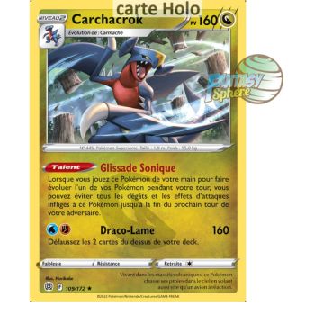 Item Carchacrok - Holo Rare 109/172 - Epee et Bouclier 9 Stars Etincelantes