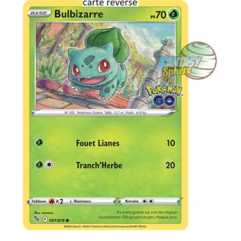Item Bulbizarre - Reverse 1/78 - Epee et Bouclier 10.5 Pokemon GO