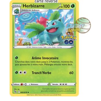 Item Herbizarre - Reverse 2/78 - Epee et Bouclier 10.5 Pokemon GO