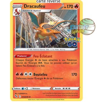 Item Dracaufeu - Reverse 10/78 - Epee et Bouclier 10.5 Pokemon GO