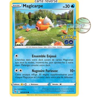 Item Magicarpe - Reverse 21/78 - Epee et Bouclier 10.5 Pokemon GO