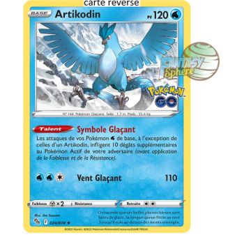 Item Artikodin - Reverse 24/78 - Epee et Bouclier 10.5 Pokemon GO