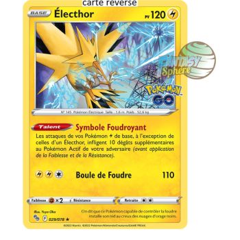 Item Électhor - Reverse 29/78 - Epee et Bouclier 10.5 Pokemon GO