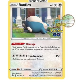 Item Ronflex - Reverse 55/78 - Epee et Bouclier 10.5 Pokemon GO