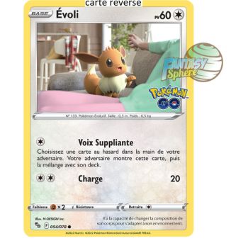 Item Évoli - Reverse 54/78 - Epee et Bouclier 10.5 Pokemon GO