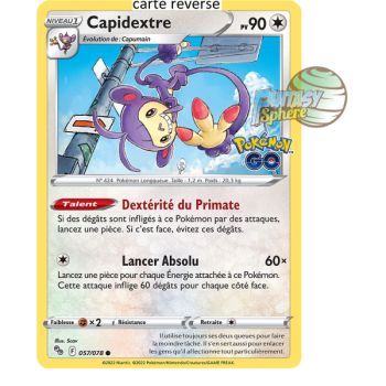 Item Capidextre - Reverse 57/78 - Epee et Bouclier 10.5 Pokemon GO