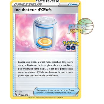 Item Incubateur d’Œufs - Reverse 66/78 - Epee et Bouclier 10.5 Pokemon GO
