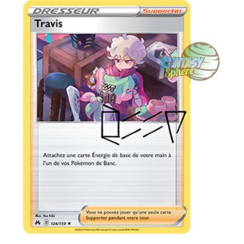 Item Travis - Holo Rare 124/159 - Epee et Bouclier 12.5 Zenith Supreme