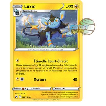 Item Luxio - Reverse 42/159 - Epee et Bouclier 12.5 Zenith Supreme