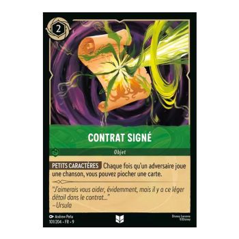 Item Contrat signé - 101/204 - FAB - Fabuleux - Peu Commune - Français