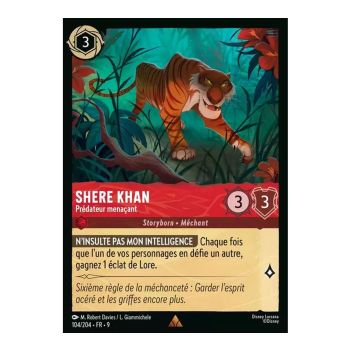 Item Shere Khan, Prédateur menaçant - 104/204 - FAB - Fabuleux - Rare - Français