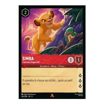 Item Simba, Lionceau bagarreur - 105/204 - FAB - Fabuleux - Brillante - Premium - Français