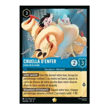 Item Cruella d'Enfer, Icône de la mode - 143/204 - FAB - Fabuleux - Légendaire - Français
