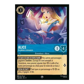 Item Alice, En pleine croissance - 160/204 - FAB - Fabuleux - Super Rare - Français