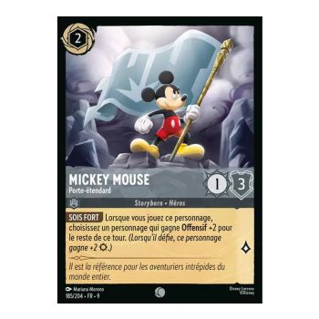 Item Mickey Mouse, Porte-étendard - 185/204 - FAB - Fabuleux - Brillante - Premium - Français