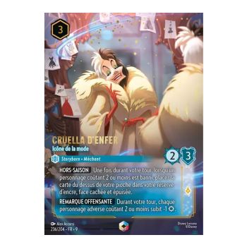 Item Cruella d'Enfer, Icône de la mode - 236/204 - FAB - Fabuleux - Enchantée - Français