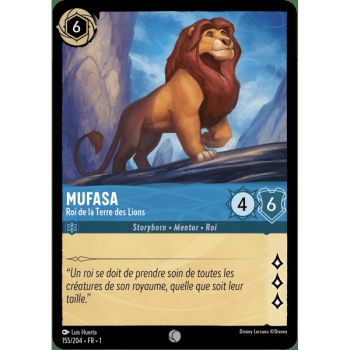 Item Mufasa, Roi de la Terre des Lions - 155/204 - FC - Premier Chapitre - Brillante - Premium - Français