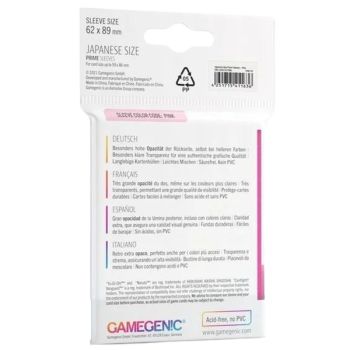 Gamegenic - Japanese Size - 60 Prime Sleeves Pink - 62x89 Small (60)