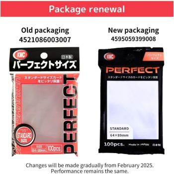 KMC - Protèges Cartes - Standard - Perfect Size (100) (New Packaging)