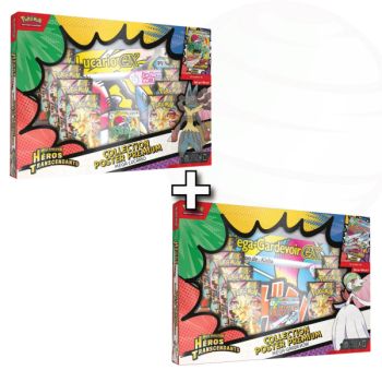 photo Lot de 2 Coffrets 10 Boosters - Collection Poster Premium - Méga-Évolution - Héros Transcendants [ME02.5][ASC] - Pokémon - FR