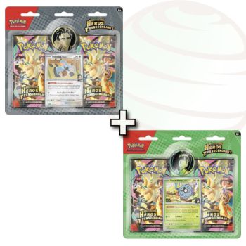 photo Lot de 2 Duo-Pack - 2 Boosters - Dodoala d'Okuba/Saquedeneu d'Erika - Méga-Évolution - Héros Transcendants [ME02.5][ASC] - Pokémon - FR