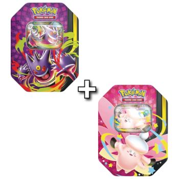 Lot de 2 Pokébox - 8 Boosters - Méga Clair de Lune : Méga-Ectoplasma EX & Méga-Mélodelfe EX - Pokémon - FR