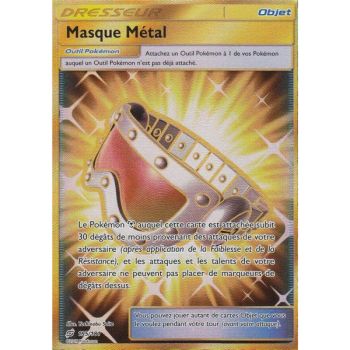 Item Masque Métal - Secret Rare 195/181 - Soleil et Lune 9 Duo de Choc