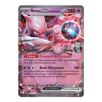 Item Mewtwo EXde la Team Rocket - Double Rare 79/217 - ME02.5 - Pokémon - Méga-Évolution Héros Transcendants