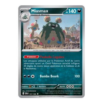 Miasmax - Reverse 57/86 - ME04 - Pokémon - Méga-Évolution Chaos Ascendant