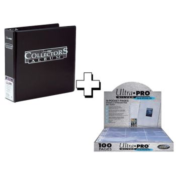 photo Pack - Classeur à Anneaux Collectors Album Noir + 100 Pages Silver - Ultra Pro
