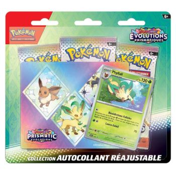 Tri-Pack - 3 Boosters - Collection Autocollant : Nymphali/Givrali/Phyllalli - Ecarlate et Violet - Evolutions Prismatiques [SV8.5][EV08.5] - Pokémon - FR 🇫🇷 (Modèle Aléatoire)
