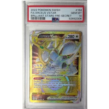 [PSA 10 - Gem Mint] - Carte Gradée - Arceus VSTAR 184/172 - Epee & Bouclier : Stars Etincelantes - 2022 - Pokémon - Français
