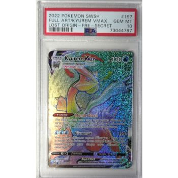 [PSA 10 - Gem Mint] - Carte Gradée - Kyurem VMAX 197/196 - Epee & Bouclier : Origine Perdue - 2022 - Pokémon - Français