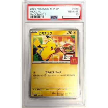 [PSA 10 - Gem Mint] - Carte Gradée - Pikachu Mcdonald's 020/M-P - Promo - 2025 - Pokémon - Japonais