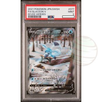 Item [PSA 9 - Mint] - Carte Gradée - Glaceon V 077/069 Eevee Heroes 2021 - Pokémon - Japonais