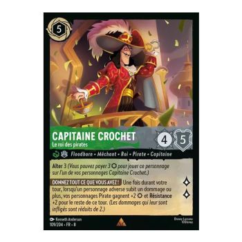 Item Capitaine Crochet, Le roi des pirates - 109/204 - ROJ - Le Règne de Jafar - Brillante - Premium - Français