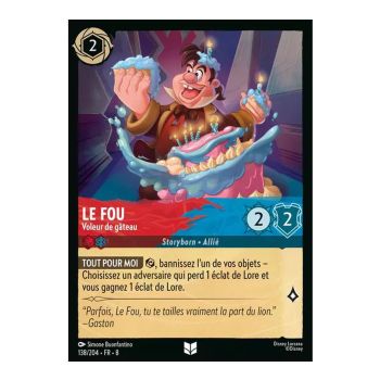 Item Le Fou, Voleur de gâteau - 138/204 - ROJ - Le Règne de Jafar - Brillante - Premium - Français