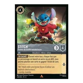 Item Stitch, Fauteur de trouble extraterrestre - 200/204 - ROJ - Le Règne de Jafar - Rare - Français