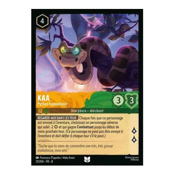 Item Kaa, Python hypnotiseur - 21/204 - ROJ - Le Règne de Jafar - Brillante - Premium - Français
