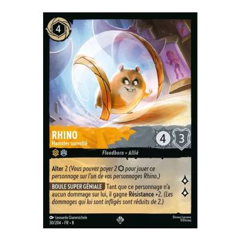 Item Rhino, Hamster survolté - 30/204 - ROJ - Le Règne de Jafar - Brillante - Premium - Français