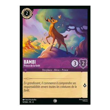 Item Bambi, Prince de la forêt - 57/204 - ROJ - Le Règne de Jafar - Brillante - Premium - Français