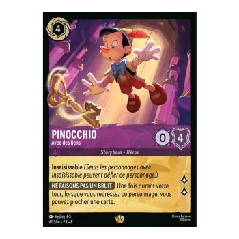 Item Pinocchio, Avec des liens - 61/204 - ROJ - Le Règne de Jafar - Brillante - Premium - Français