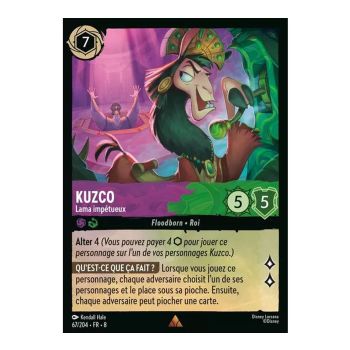 Item Kuzco, Lama impétueux - 67/204 - ROJ - Le Règne de Jafar - Brillante - Premium - Français