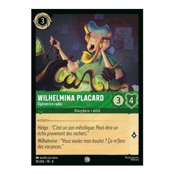 Item Wilhelmina Placard, L'opératrice radio - 85/204 - ROJ - Le Règne de Jafar - Brillante - Premium - Français