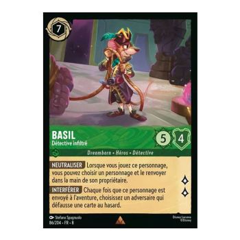Item Basil, Détective infiltré - 86/204 - ROJ - Le Règne de Jafar - Rare - Français