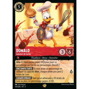Item Donald - Lanceur de tartes - 107/204 - SSK - Ciel Scintillant - Brillante - Premium - Français