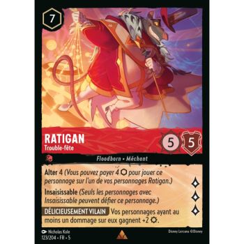 Item Ratigan - Trouble-fête - 123/204 - SSK - Ciel Scintillant - Brillante - Premium - Français